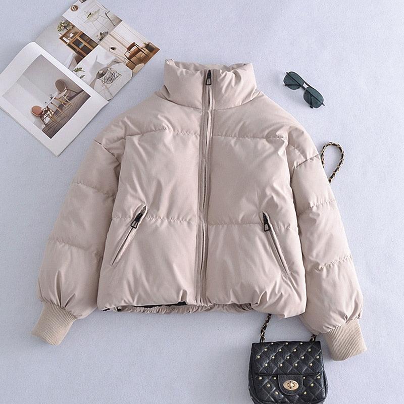 Jaqueta Puffer GoldLess™ com Gola Alta e Caimento Soltinho / A Mais Quentinha e Estilosa para você Arrasar no Inverno! - ModernLar