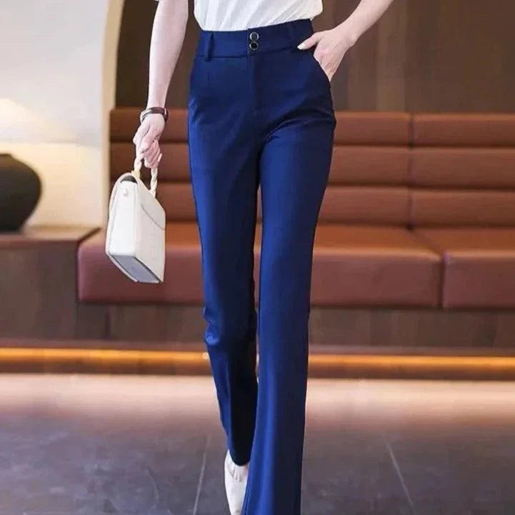 Calças Signature Tailor™ com Estilo Alfaiataria / Elegância Clássica e Cintura Alta - ModernLar