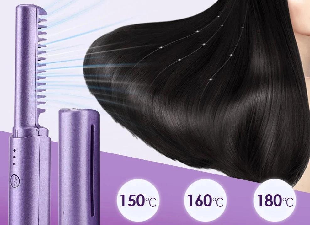 Pente portátil elétrico sem fio, leve em sua bolsa e tenha o Liso Perfeito com o CompactLiss™ em todas ocasiões! - ModernLar