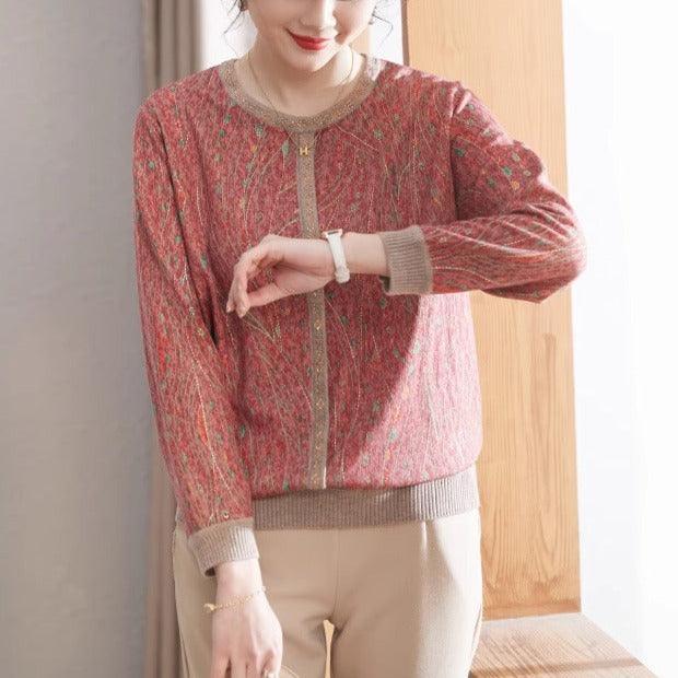 Blusa Manga Longa Flor de Liz™ com Detalhes em Strass e Tecido em Algodão / A Campeã de Elogios do Outono Inverno 2024! - ModernLar