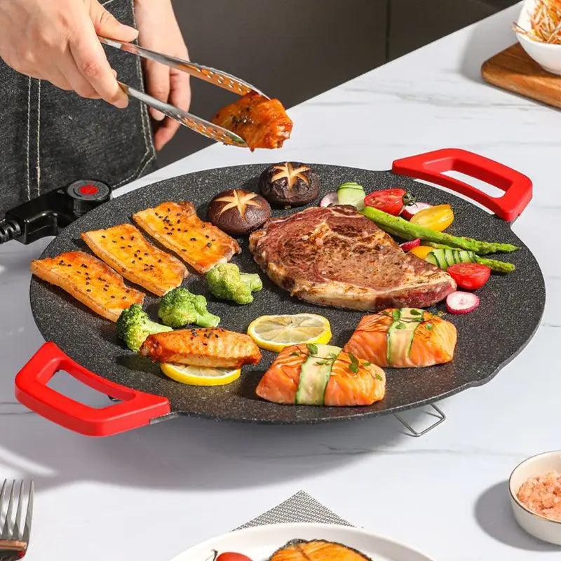 Grill Elétrico Antiaderente Panela de Pedra™ / Cozinhe com Praticidade, Saúde e Fácil Limpeza!