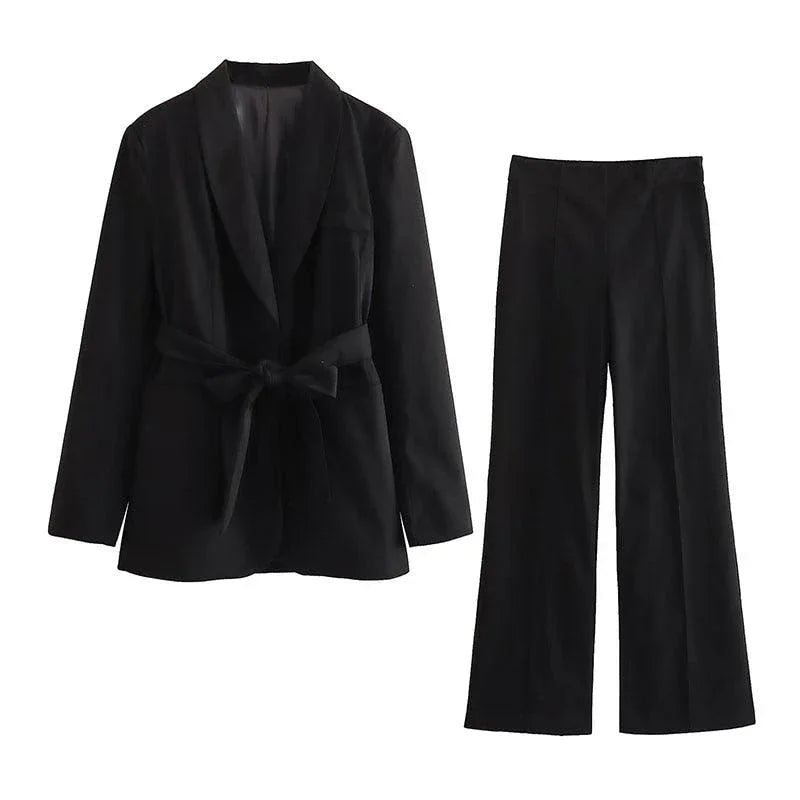 Conjunto Feminino Scandal de Casaco Estilo Blazer + Calça Alfaiataria / Um Escândalo de Estilo e Conforto! - ModernLar