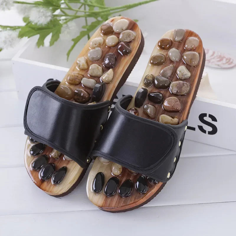 Chinelo de Reflexologia PedraTherapy™ com Pedras Naturais / Massagem Terapêutica para Seus Pés!