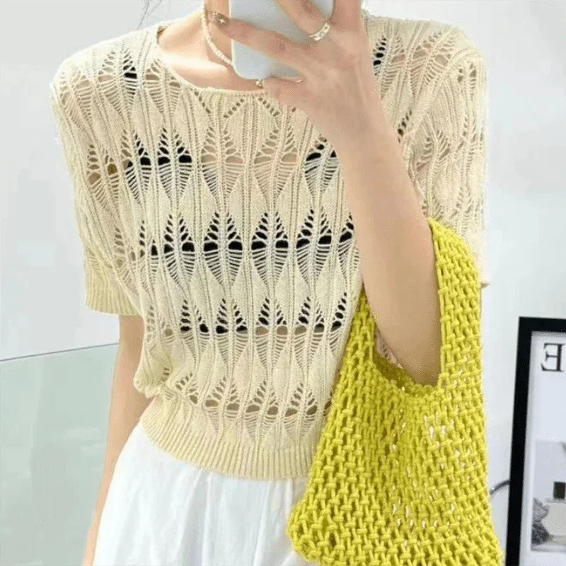 (Promoção Compre 1, Leve 2) Blusinhas Iolanda Em Tricot Artesanal / Duplo Charme e Sofisticação Feitos à Mão! - ModernLar