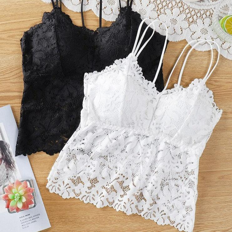 Kit com 2 Blusinhas de Renda Butterfly™ Com Sutiã Interno / As Mais Sensuais, Belas e Práticas de Vestir! - ModernLar