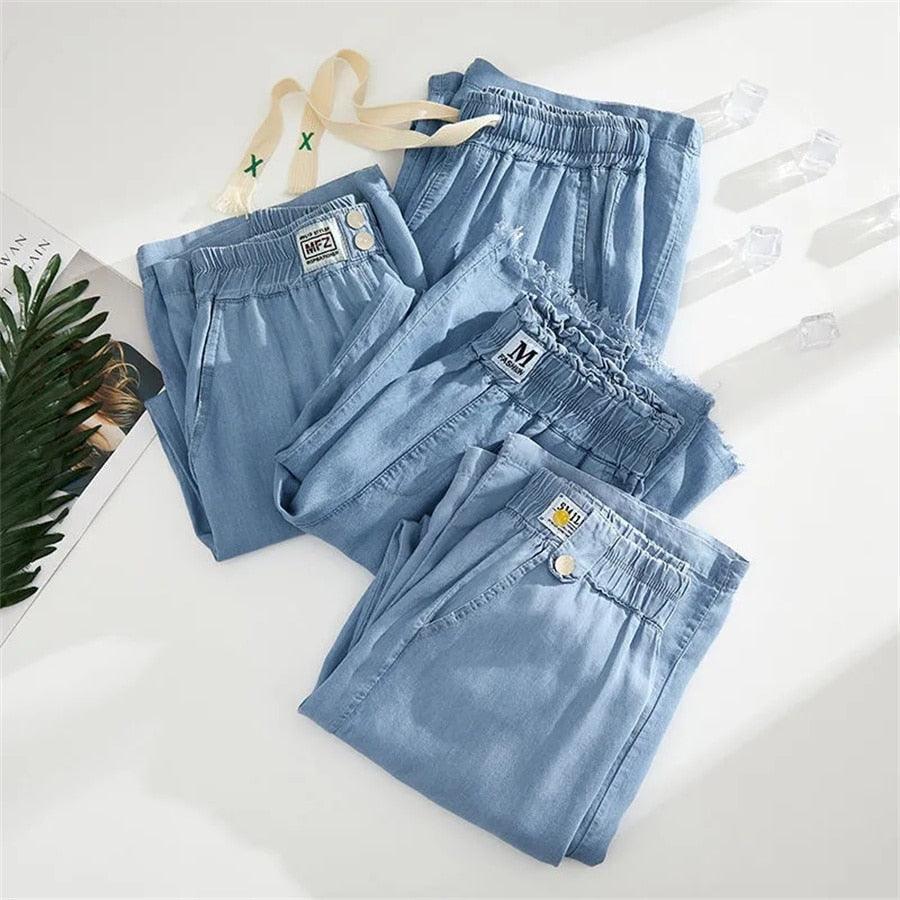 Calça Feminina em Seda Gelo - Denim Envy / O Segredo para Arrasar em Qualquer Ocasião! - ModernLar