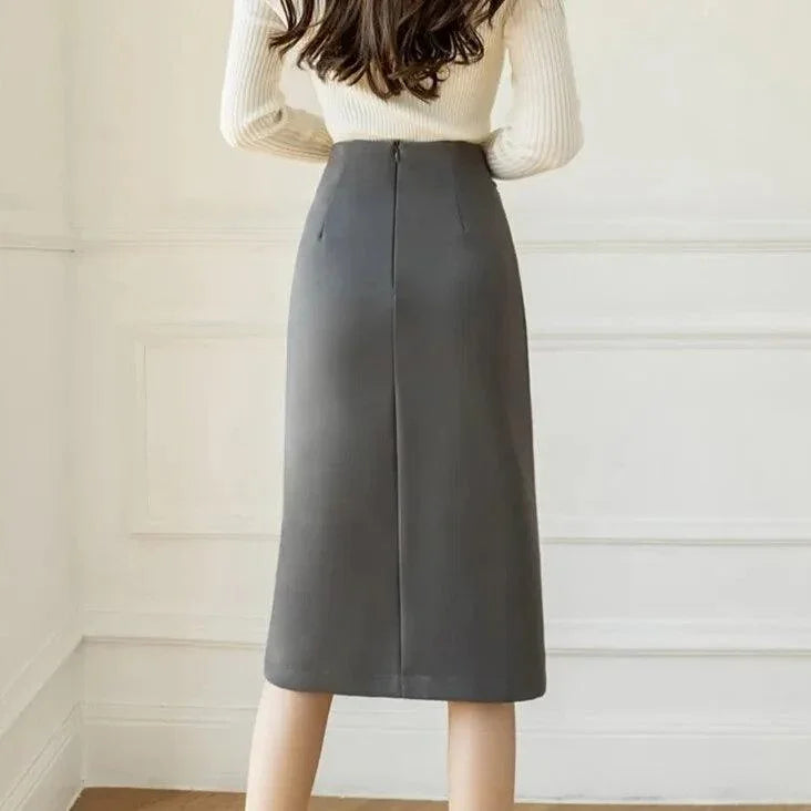 (Promo de Lançamento: Compre 1, Leve 2) Saias Lívia™ com Amarração Lateral e Cintura Alta / A Magia do Design Envolvente para um Look Urbano Distinto! - ModernLar