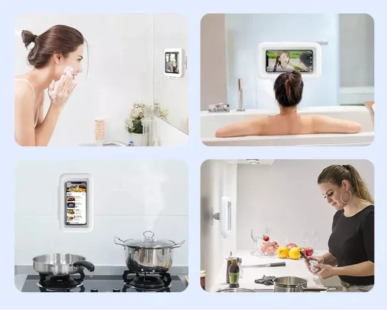 Suporte De Celular 360° Impermeável Modern Lar™ / Rotação Completa com Proteção Máxima para o Seu Smartphone!