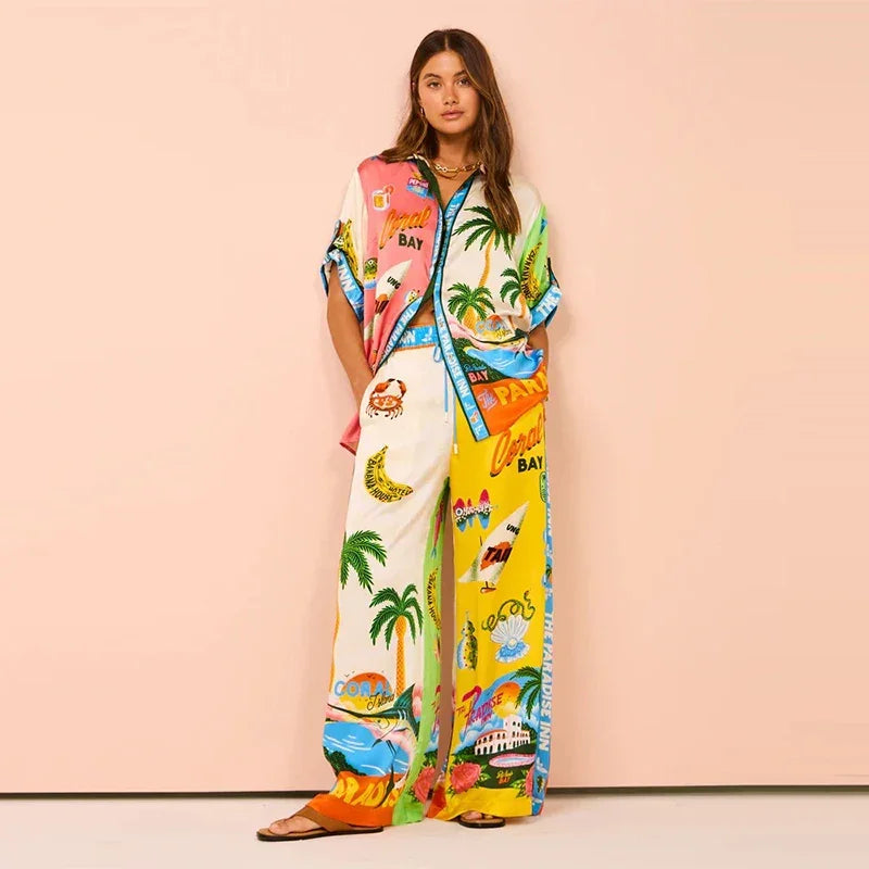 Conjunto Paraíso Tropical™ / Estilo e Leveza para Seus Dias de Verão!