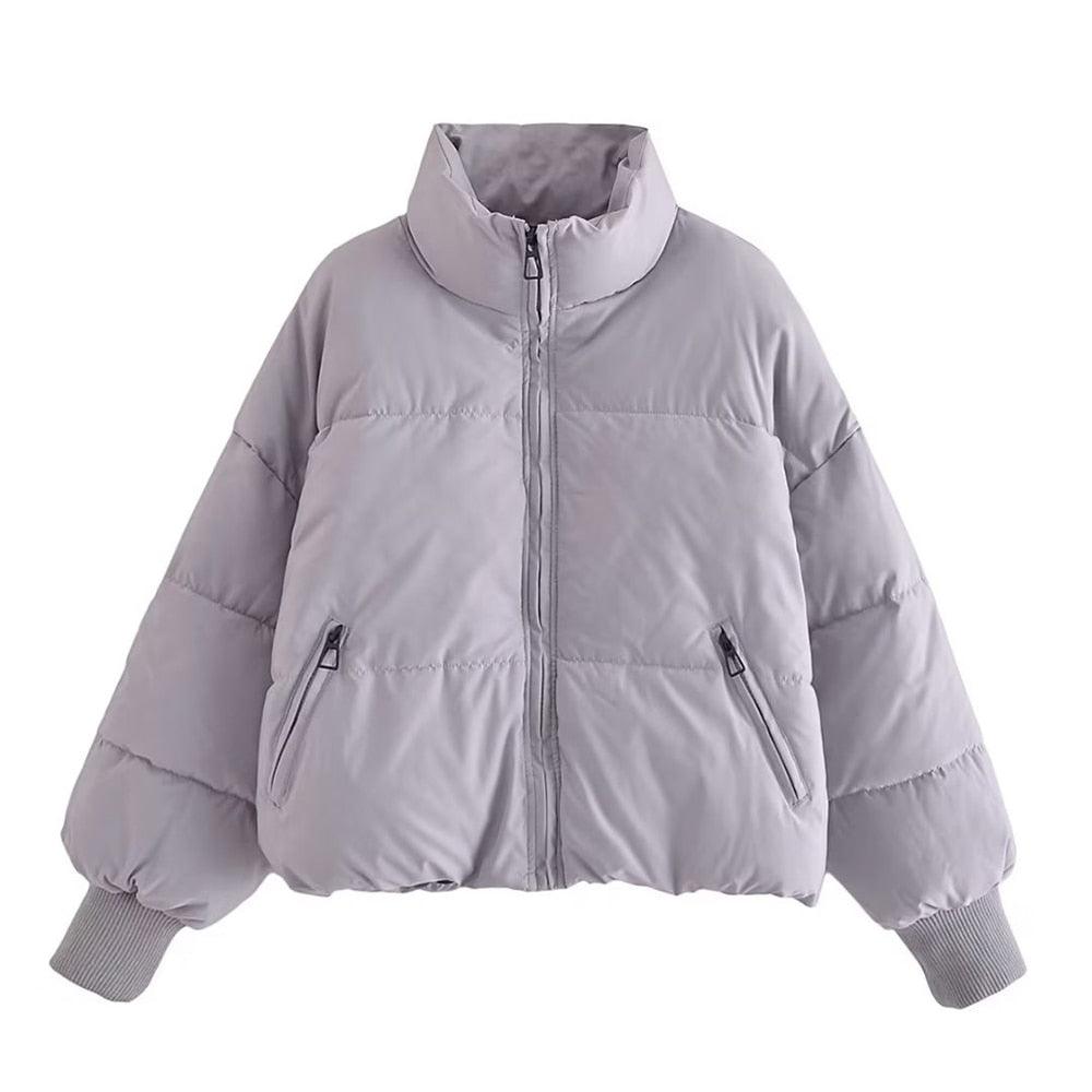 Jaqueta Puffer GoldLess™ com Gola Alta e Caimento Soltinho / A Mais Quentinha e Estilosa para você Arrasar no Inverno! - ModernLar