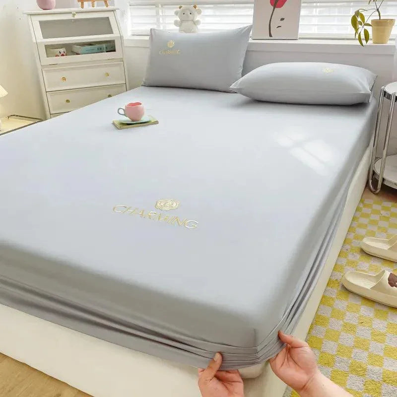 Jogo de Cama CharmeSoberano™ 600 Fios - Algodão Egípcio e Elegância Noturna! - ModernLar