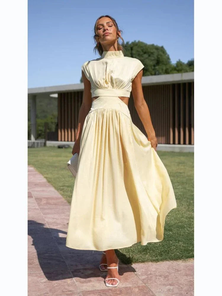 Vestido Dominique estilo 2 em 1 Cropped + Saia / O Mais Sútil, Confortável e Elegante! - ModernLar