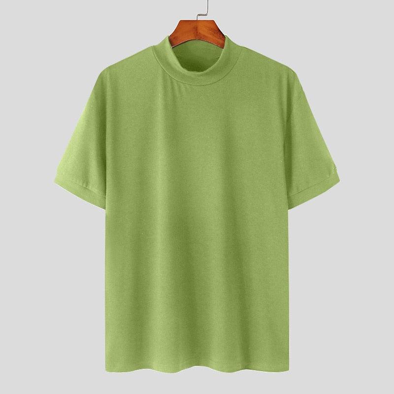 Camiseta Masculina Gola Alta Plus Size - ElevateMan / A Combinação Perfeita de Estilo e Versatilidade para Homens de Bom Gosto! - ModernLar