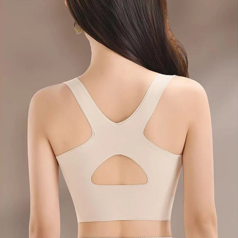 Top Modelador Lioren™ com Faixa Transpassada Ajustável e Textura Floral em Relevo