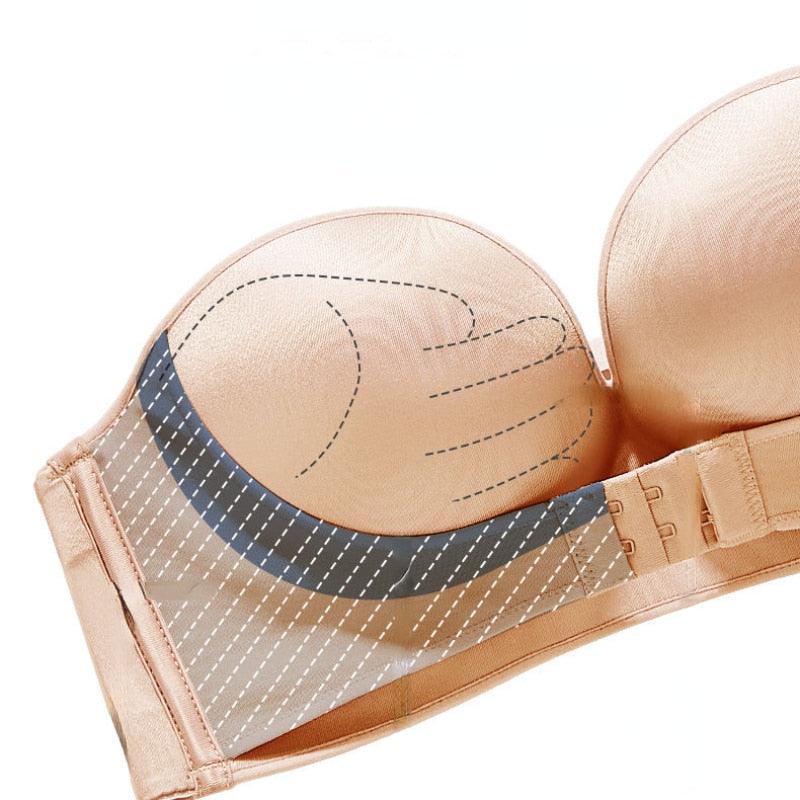 (Super Promo de Lançamento: Compre 2 e Leve 3) Kit de Sutiãs Invisíveis Giselle com Fivela de Sustentação e Tecido em Náilon + Elastano - ModernLar