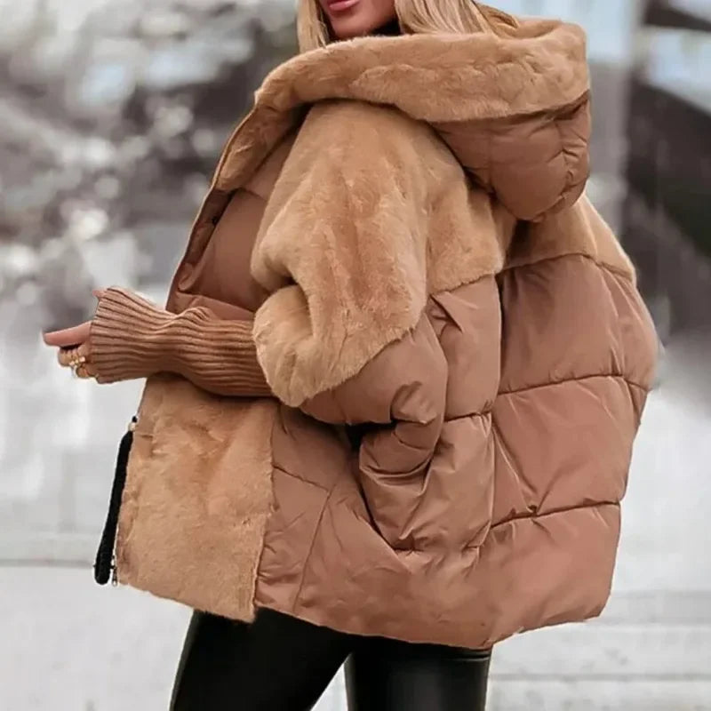Casaco Berlin™ com Puffer Premium e Acabamento Peluciado / Aconchego Sofisticado Para Mulheres de Presença!
