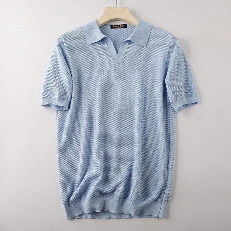 Polo Leonidas™ em Algodão Penteado com Elastano / Sofisticação Minimalista com Postura de Autoridade e Bom Gosto!