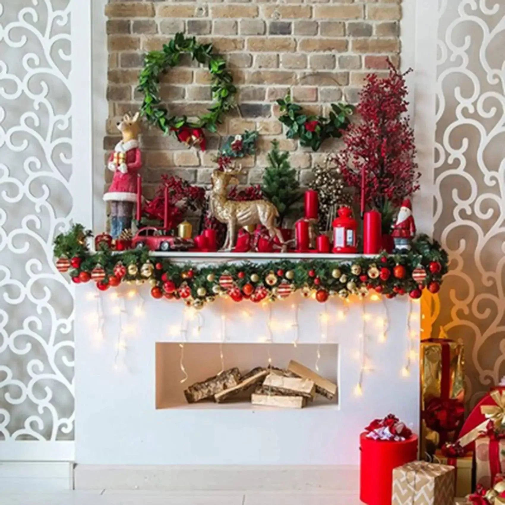 Kit de 50 Bolas de Natal Encanto™ Modern Lar / Brilho e Elegância para um Natal Memorável!