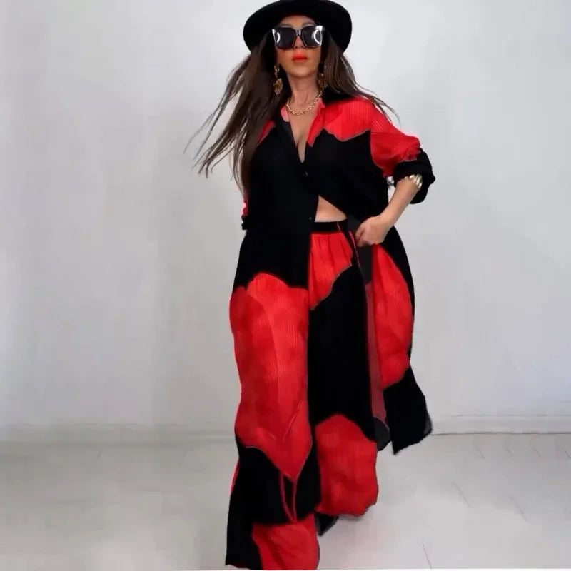 Conjunto Rafaela™ com Estampa Moderna / Liberdade e Elegância com Um Toque de Arte!
