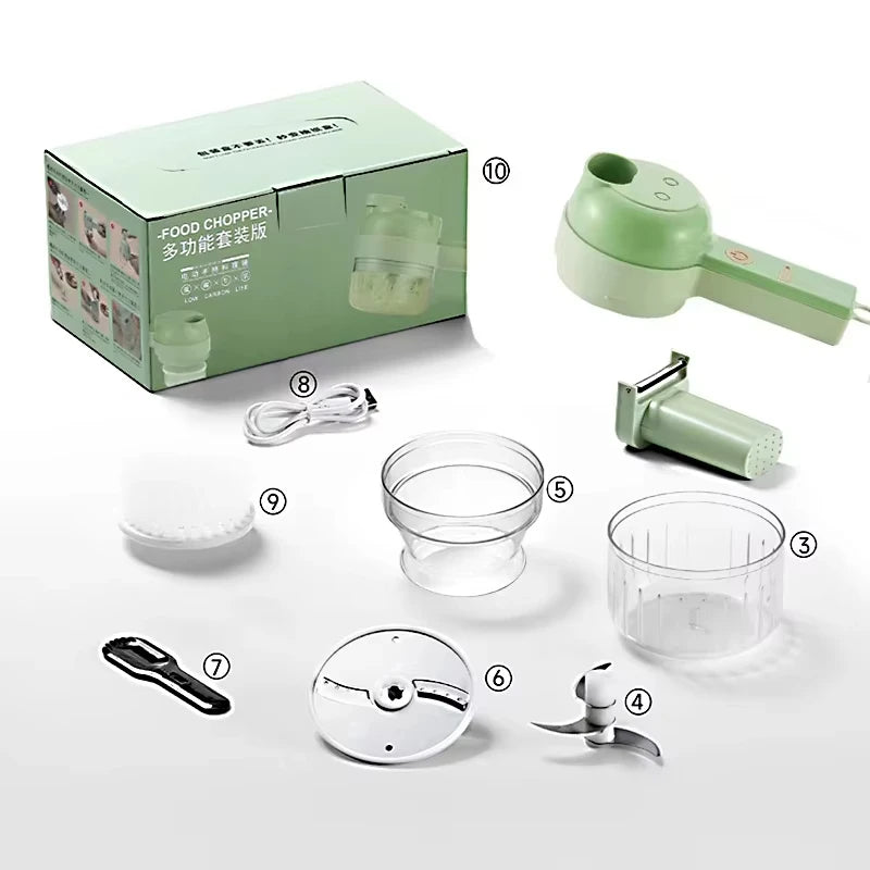 Cortador PrimeMix™ Elétrico com Função Autolimpante / Praticidade e Design para Cozinhas Inteligentes!