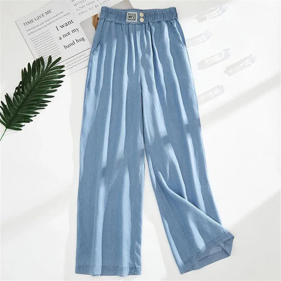 Calça Feminina em Seda Gelo - Denim Envy / O Segredo para Arrasar em Qualquer Ocasião! - ModernLar