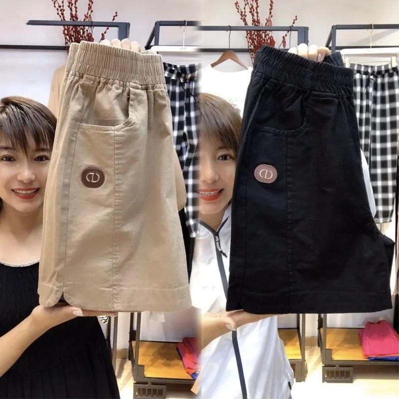 (Super Promo: Compre 2 Leve 3) Shorts Clarisse™ em Sarja com Cintura Elástica e Caimento Soltinho / Elegância e Frescor para o Verão! - ModernLar