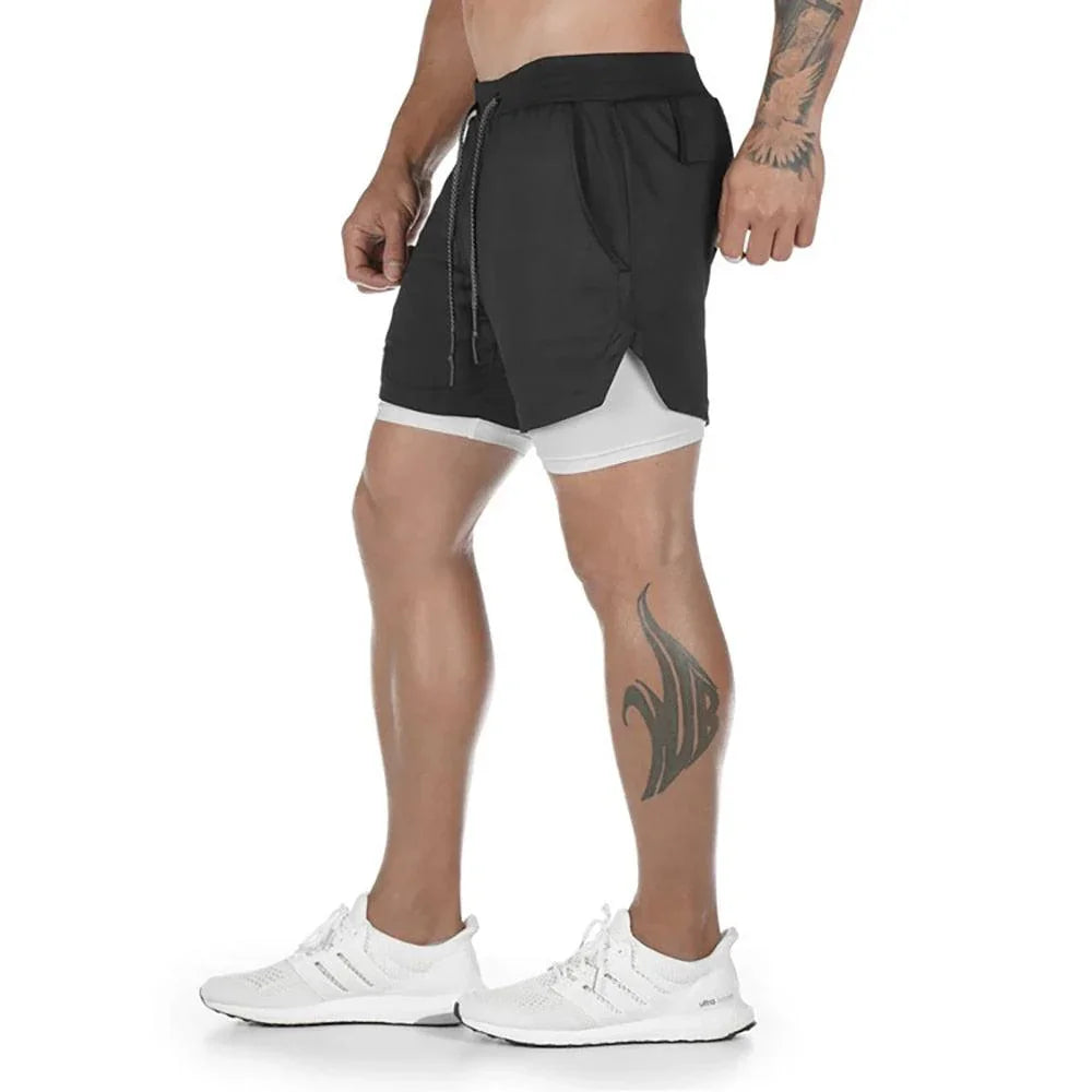 Shorts Masculino 2 em 1 com Suporte Para celular - ProSport / Estilo e Funcionalidade em um Só Produto! - ModernLar