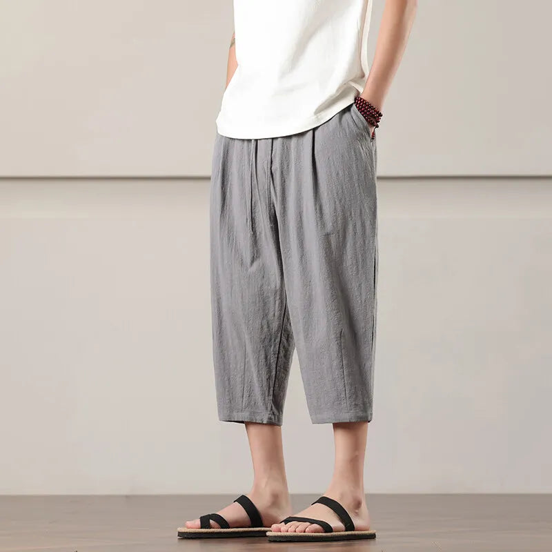 Calça Torino™ em Linho de Algodão Leve / O Toque Sofisticado da Moda Europeia que Inspira o Verão Brasileiro!