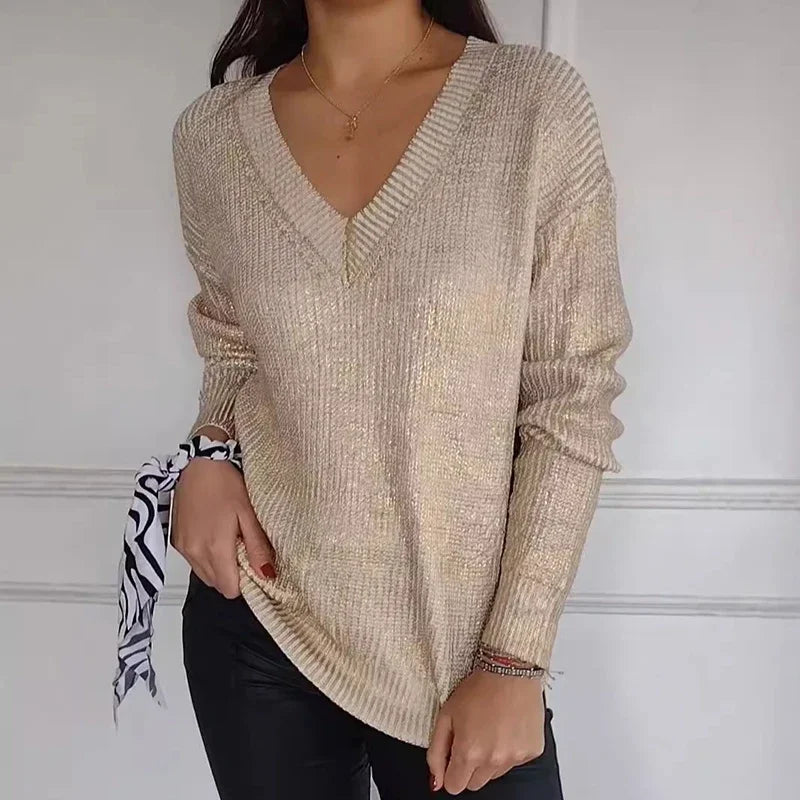 Blusinha Noite Serena™ com Brilho Elegante e Caimento Impecável / Para Mulheres que Brilham de Dentro para Fora