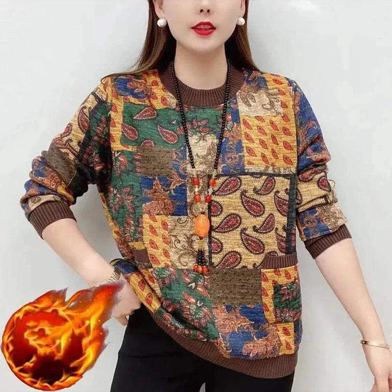 Moletom Floral Margarida Velvet™ / Toque Aveludado e Estilo Quentinho para Todas as Ocasiões! - ModernLar