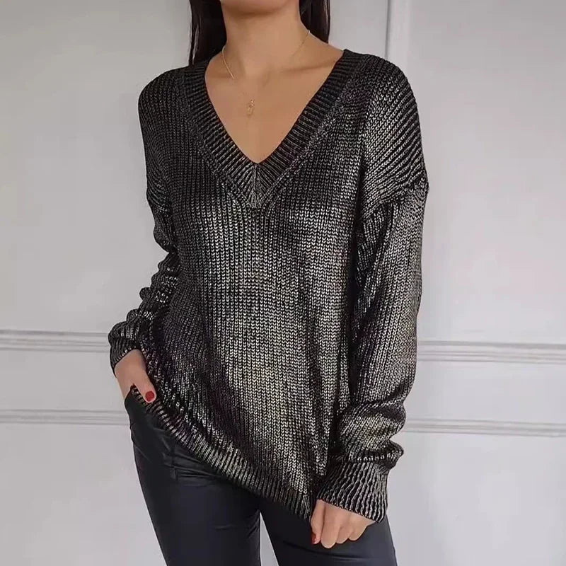 Blusinha Noite Serena™ com Brilho Elegante e Caimento Impecável / Para Mulheres que Brilham de Dentro para Fora