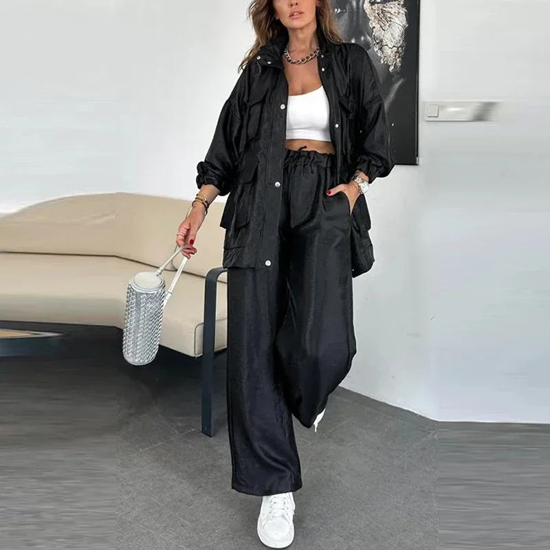 Conjunto Madonna™ com Corte Moderno Estilo Cargo / Sofisticação Urbana que Se Destaca Onde Você For!