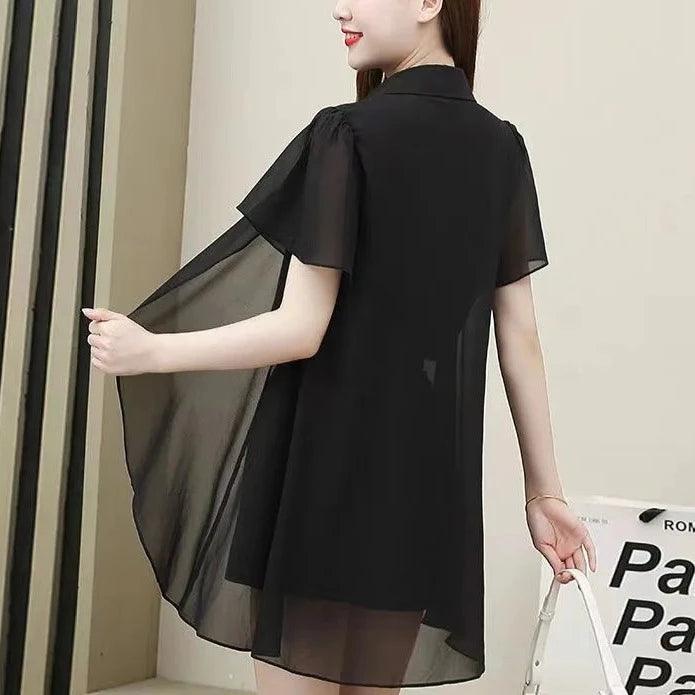 Conjunto Sofisticado Celeste™ em Chiffon de Seda / Com Toque Suave e Elegância Atemporal para o Dia a Dia! - ModernLar