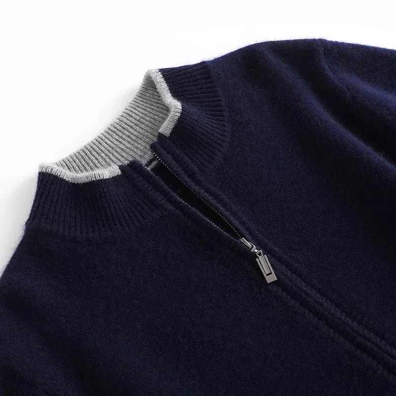 Jaqueta Milano Blend™ em Malha de Algodão com Toque de Lã / Sofisticação Atemporal para Homens de Estilo!