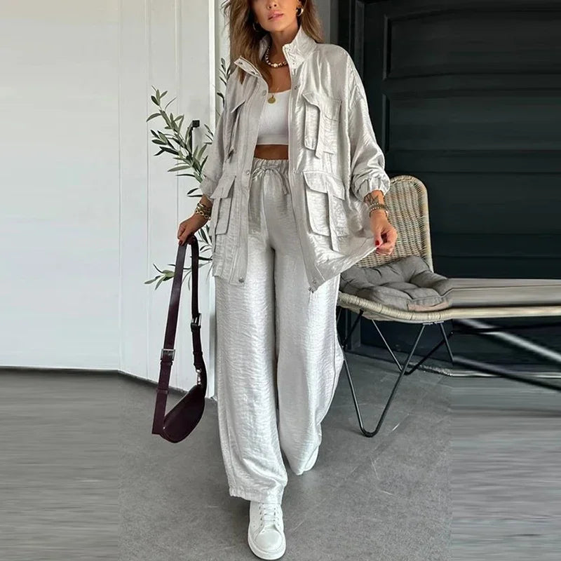 Conjunto Madonna™ com Corte Moderno Estilo Cargo / Sofisticação Urbana que Se Destaca Onde Você For!
