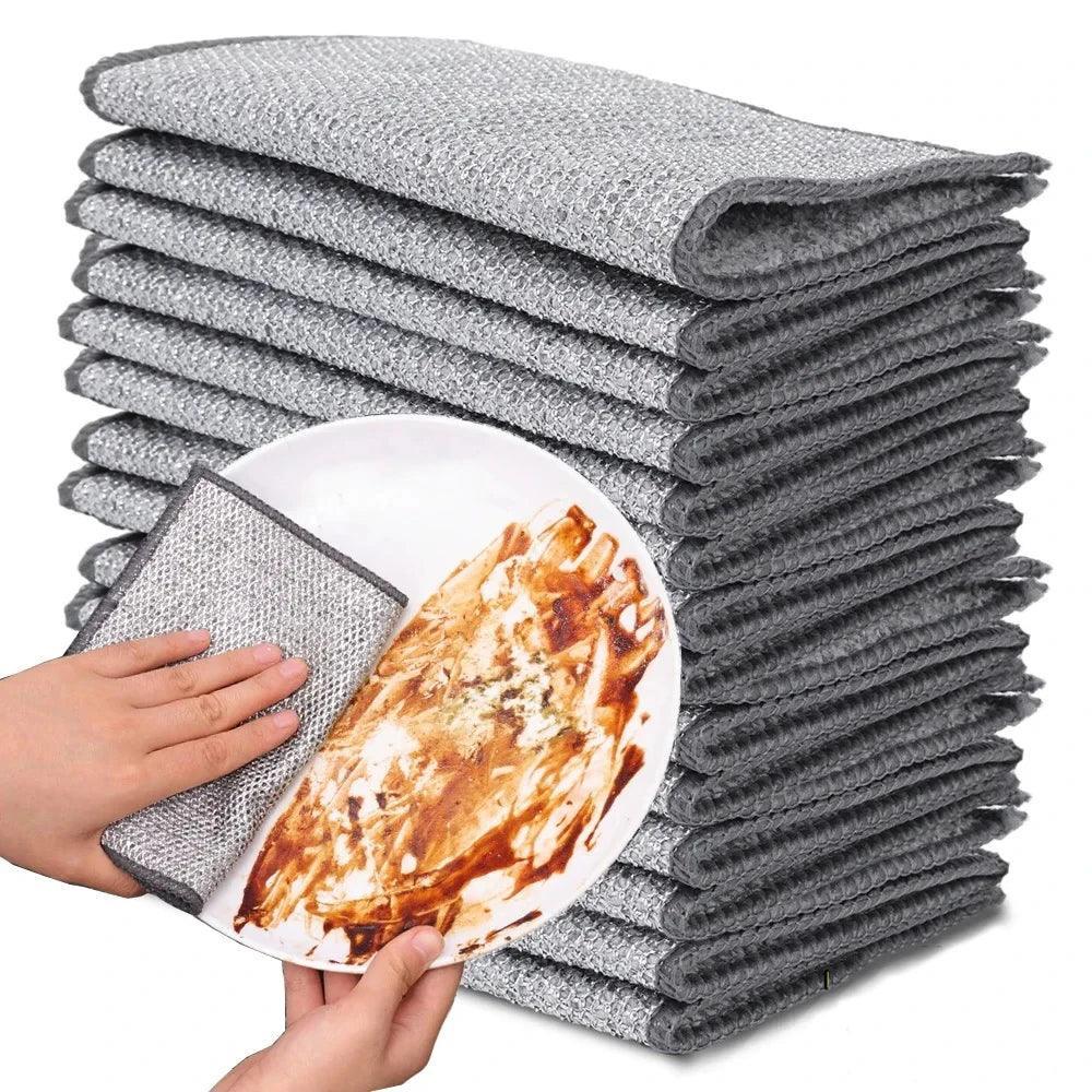 (Compre 20 e Ganhe 10) Toalhas de Aço Inoxidável CleanFiber™ / A Durabilidade e Eficácia que sua Cozinha Precisa! ( - ModernLar