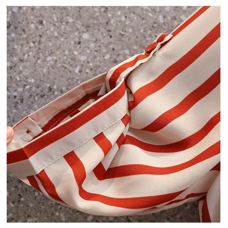 (Promoção Compre 1, Leve 2) Kit de Camisas Mirella: Listras Delicadas & Elegância em Dose Dupla! - ModernLar