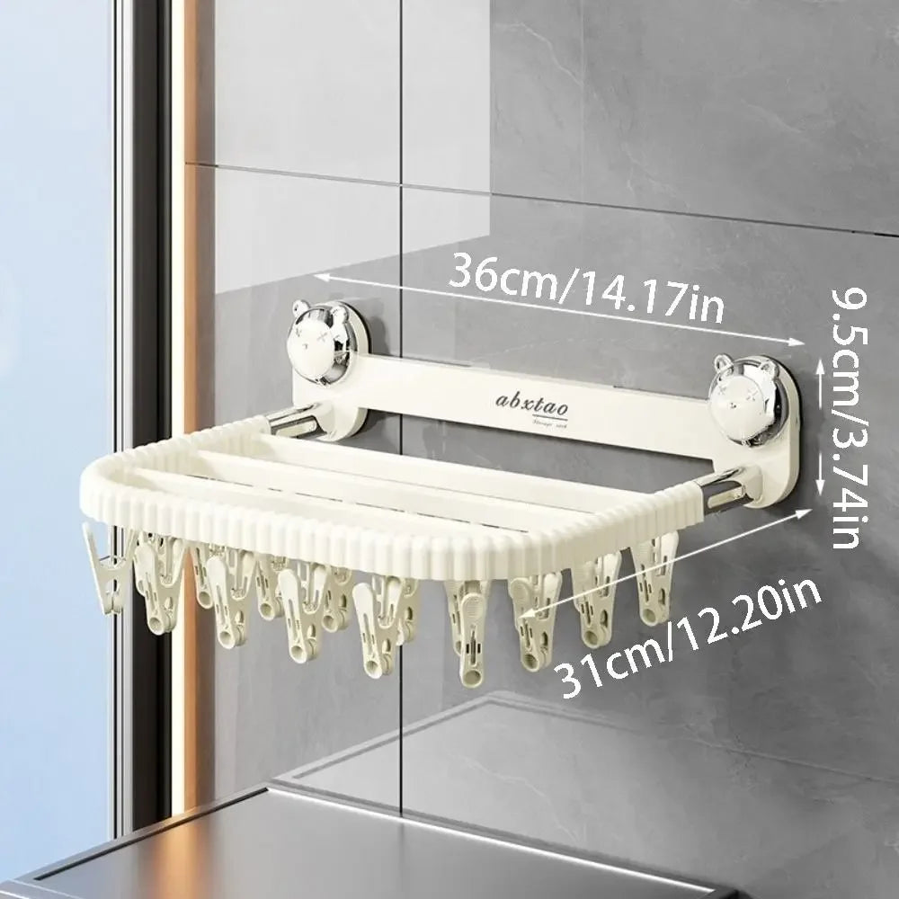 Varal Retrátil de Parede Modern Lar™ com Fixação por Ventosa / Economia de Espaço para Apartamentos e Casas Modernas!