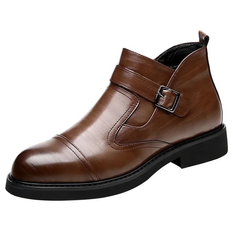 Bota Chelsea Blackwood™ em Couro Polido de Luxo / Sofisticação, Durabilidade e Máximo Conforto!