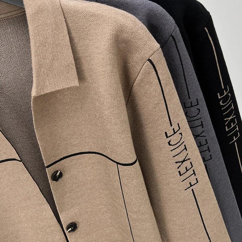 Cardigan Dalton™ em Malha Estruturada e Caimento Slim / Para Homens que Comandam com Discrição!