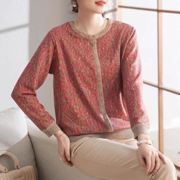 Blusa Manga Longa Flor de Liz™ com Detalhes em Strass e Tecido em Algodão / A Campeã de Elogios do Outono Inverno 2024! - ModernLar