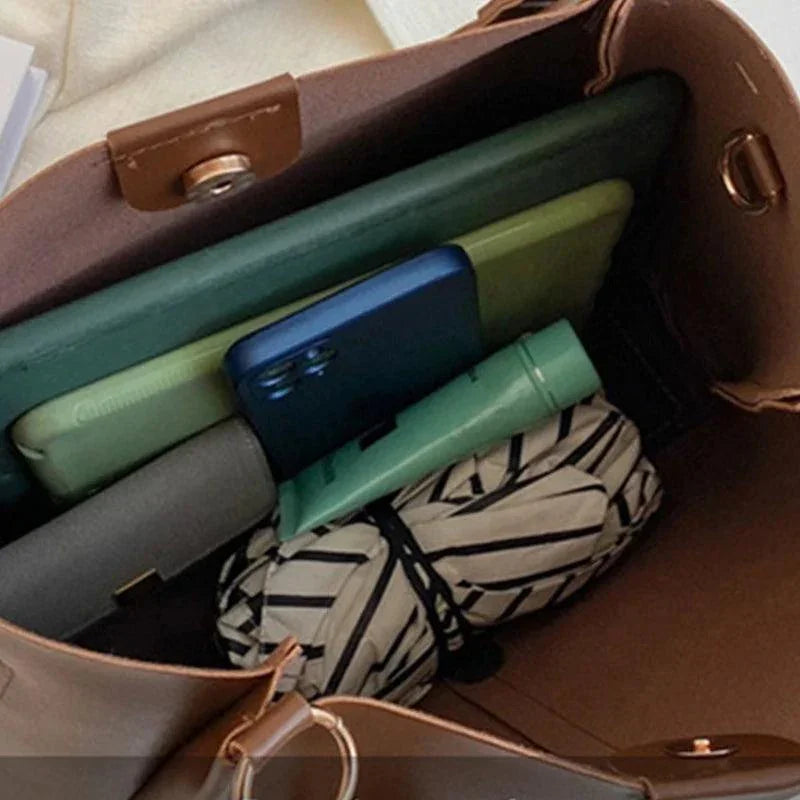 Conjunto de Bolsa de Ombro + Bolsa de Mão Marselha™ Moda Francesa - ModernLar