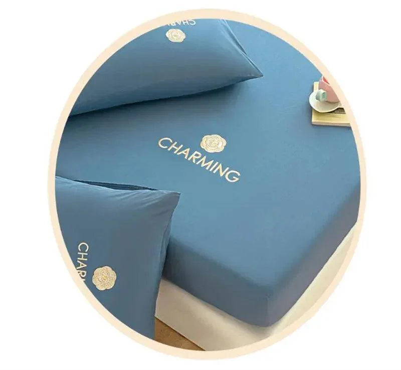 Jogo de Cama CharmeSoberano™ 600 Fios - Algodão Egípcio e Elegância Noturna! - ModernLar