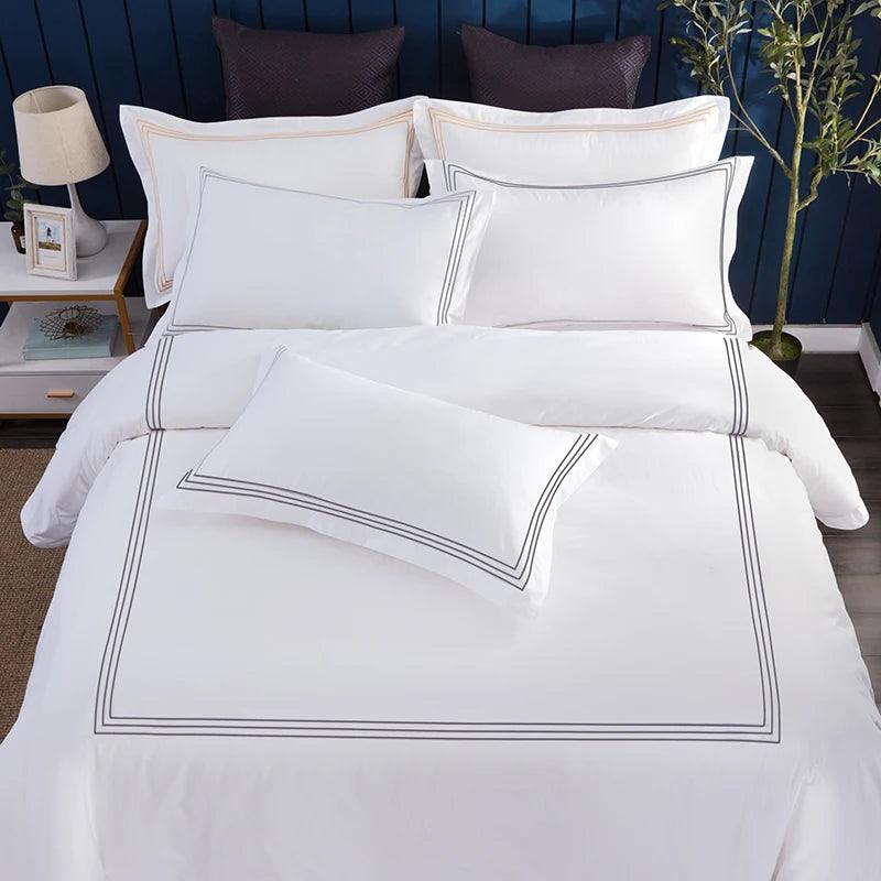 Jogo de Cama Aura de Alexandria™ - Conjunto de Cama em Algodão Egípcio, 4 Peças - ModernLar