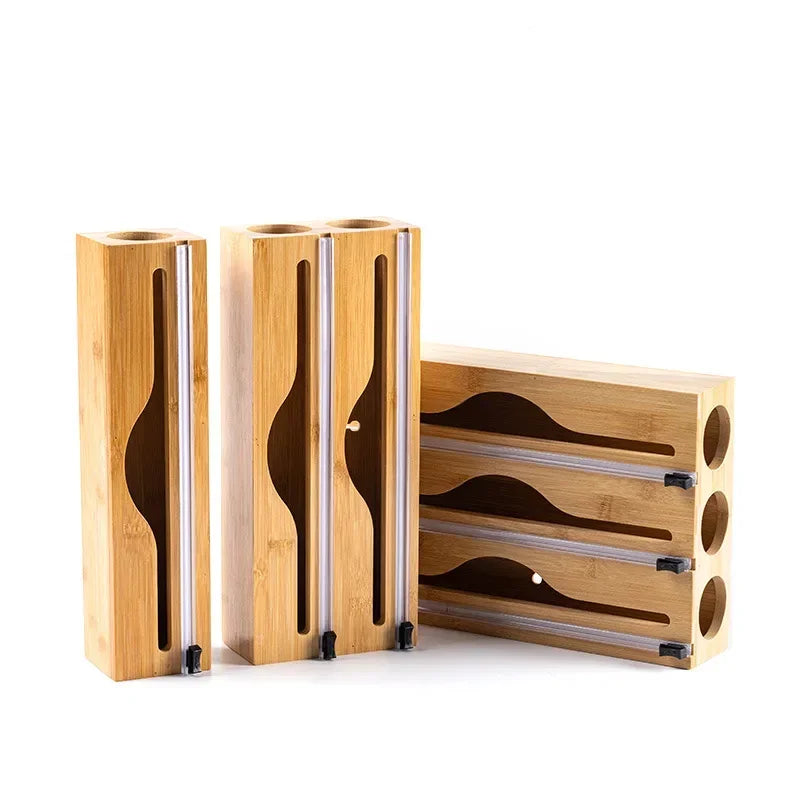 Organizador EcoClean Modern Lar™ em Bambu Natural com Trilhos de Corte Inteligente / Funcionalidade que Valoriza Seu Espaço