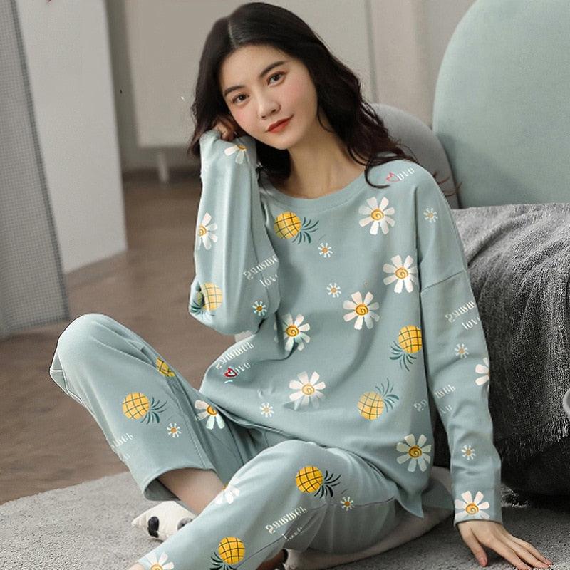 Conjunto de Pijama Feminino Manga Longa - Sonho Aconchegante / Leveza e tranquilidade para seu sono! - ModernLar