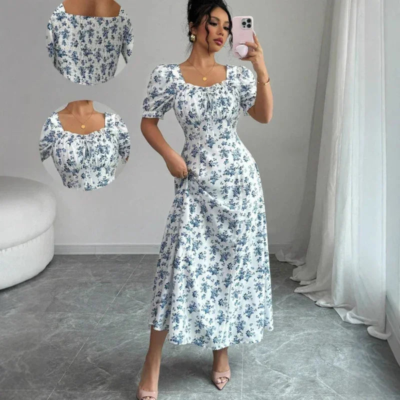 Vestido Camponesa Europeia™ em Algodão com Corte Evasê Um Toque de E