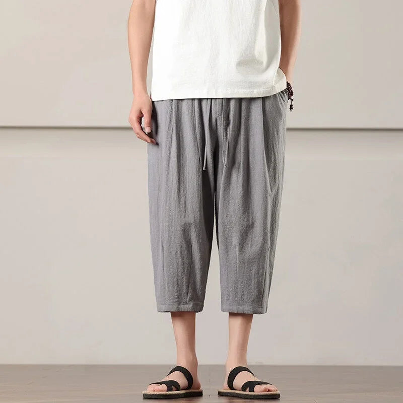 Calça Torino™ em Linho de Algodão Leve / O Toque Sofisticado da Moda Europeia que Inspira o Verão Brasileiro!