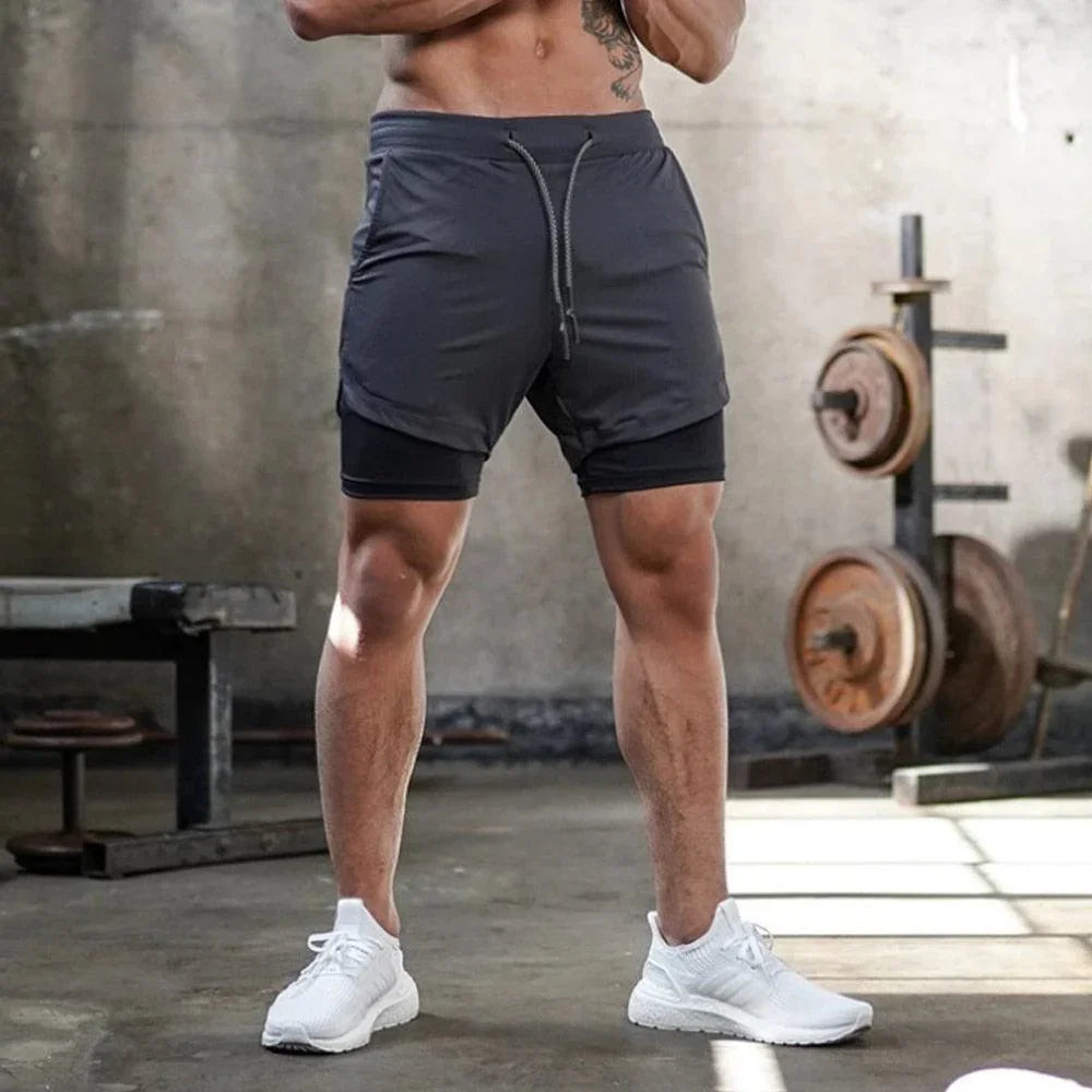 Shorts Masculino 2 em 1 com Suporte Para celular - ProSport / Estilo e Funcionalidade em um Só Produto! - ModernLar