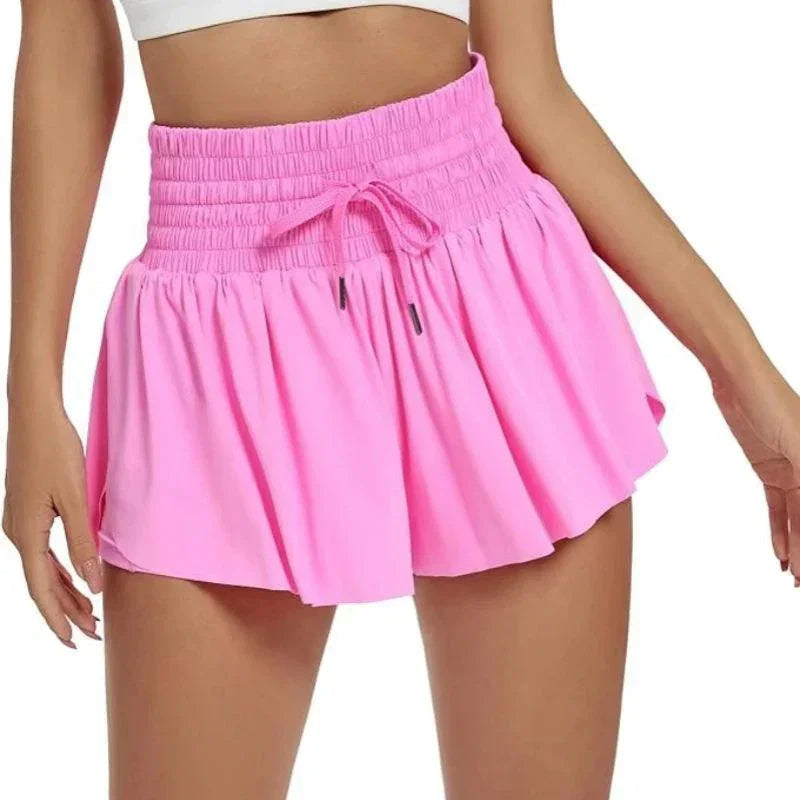 (Compre 1 e Leve 2) Shorts BellaFit™ com Saia, Cós Alto Elástico e Bolso Funcional